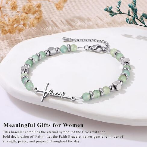 JoycuFF 𝗚𝗶𝗳𝘁𝘀 𝗳𝗼𝗿 𝗪𝗼𝗺𝗲𝗻 𝗖𝗿𝗼𝘀𝘀 𝗙𝗮𝗶𝘁𝗵 𝗕𝗿𝗮𝗰𝗲𝗹𝗲𝘁 Graduation Birthday Christmas Mothers Day Christian Gifts for Women Her Mom Grandma Daughter Aunt in Kuwait
