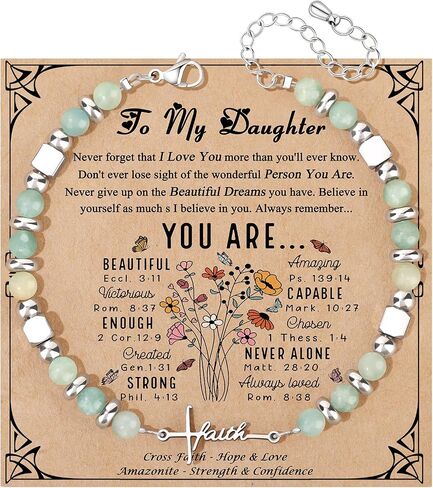 JoycuFF 𝗚𝗶𝗳𝘁𝘀 𝗳𝗼𝗿 𝗪𝗼𝗺𝗲𝗻 𝗖𝗿𝗼𝘀𝘀 𝗙𝗮𝗶𝘁𝗵 𝗕𝗿𝗮𝗰𝗲𝗹𝗲𝘁 Graduation Birthday Christmas Mothers Day Christian Gifts for Women Her Mom Grandma Daughter Aunt in Kuwait