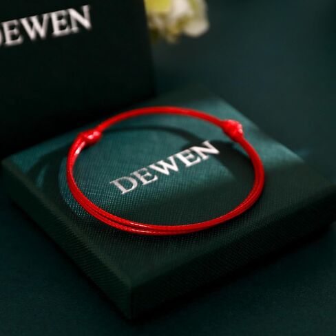 DEWEN Red String Bracelet for Men and Women, Adjustable Handmade Red Cord Bracelet, Minimalist Couples Friendship Bracelet, Symbol of Luck, Protection and Love, Meaningful Gift for Women in Saudi Arabia