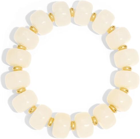 Bead Bracelet for Women Vibrant Color Resin Beads Bracelets Elastic Stretch Chunky Bracelet Boho Summer Beach Vacation Jewelry in Saudi Arabia
