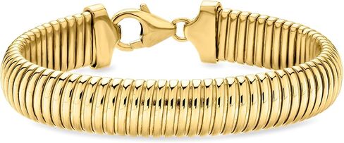 Ross-Simons Italian 12mm 14kt Yellow Gold-Plated Omega Bracelet in Saudi Arabia