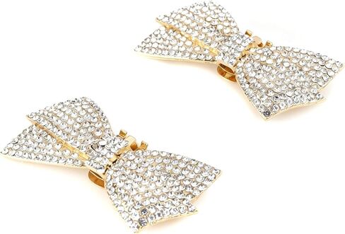 JWICOS 1 Pair Rhinestone Shoe Clips Classic Bow Heels Accessories Detachable Shoe Decoration Fashion Shoe Charms in Saudi Arabia