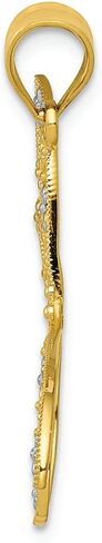 FJC Finejewelers 14k Yellow Gold with Rhodium Filigree Dragonfly Charm in Kuwait
