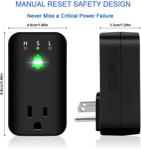 Power Failure Alarm with WiFi App Notifications, Loud 110dB Smart Power Outage LED Indicator Voltage Detection, Failure Detector for Freezer, GFCI Trips, Sump Pump, Greenhouse in Saudi Arabia