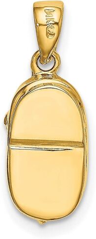 14k Yellow Gold 3-D June Smokey Quartz Baby Shoe Charm 13x7 mm 1.69 gr 19 mm x 7 mm in Kuwait