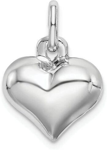 Sterling Silver Puffed Heart Charm in Kuwait
