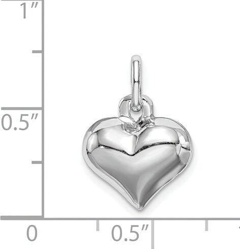 Sterling Silver Puffed Heart Charm in Kuwait