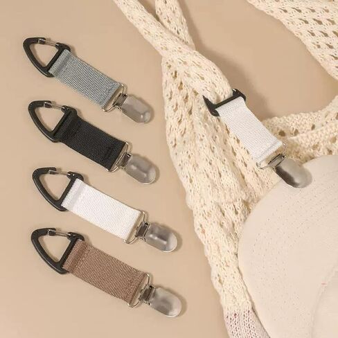 2 Pack Elastic Hat Clip for Travel,Hat Holder,Hands Free Bag Accessory for Women,Outdoor Travel Accessory,Travel Hat Clip for Sunhat,Luggage,Bag,Backpack,Purse in Saudi Arabia