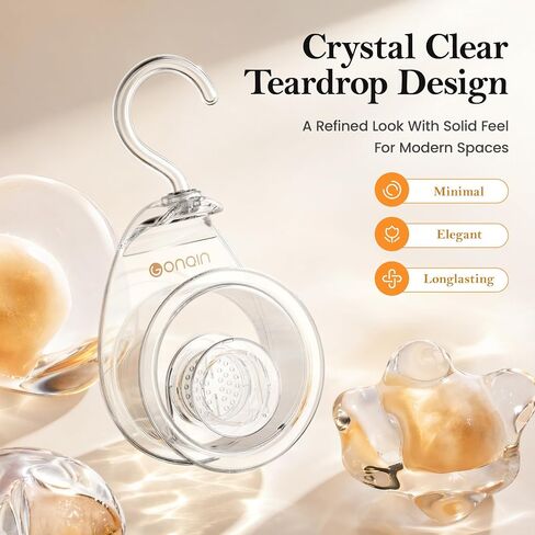 Clear Teardrop Purse Hanger Closet 3 Pieces, Luxury Handbag Hangers 360°Rotating, Extra-Wide Purse Hooks Fits Various Straps, Handbag Bag Purse Organizer for Closet in Saudi Arabia