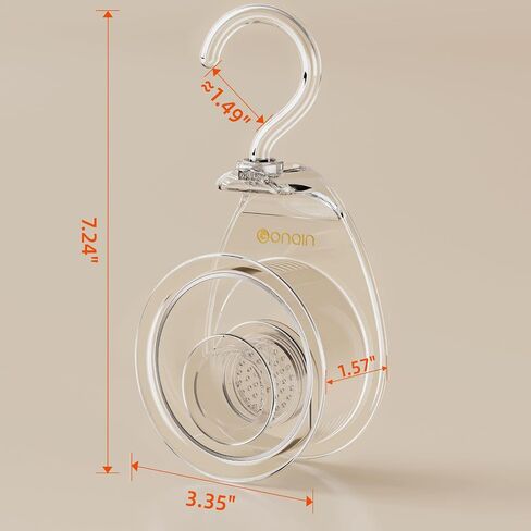 Clear Teardrop Purse Hanger Closet 3 Pieces, Luxury Handbag Hangers 360°Rotating, Extra-Wide Purse Hooks Fits Various Straps, Handbag Bag Purse Organizer for Closet in Saudi Arabia