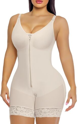 YIANNA Fajas Colombianas Moldeadoras Postpartum Shapewear Tummy Control for Women Butt Lifter Body Shaper with Zipper Crotch in Saudi Arabia