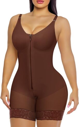 YIANNA Fajas Colombianas Moldeadoras Postpartum Shapewear Tummy Control for Women Butt Lifter Body Shaper with Zipper Crotch in Saudi Arabia