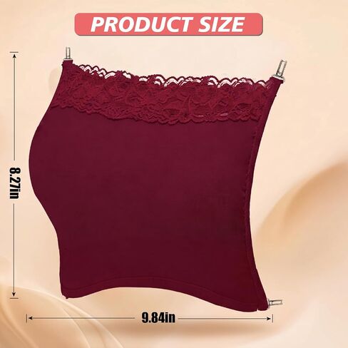PoXiaon4 PCS Modesty Panel Cleavage Cover Up for Low Neckline - Lace Cami Inserts for Women Low Cut Dresses, Mock Camisole Lace Bandeau Bra Overlay, in Kuwait