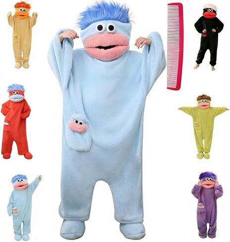 Big mouth monster onesie, monster onesie, warm home loungewear, plush pajamas, funny pajamas in Saudi Arabia