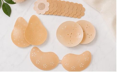 Breathable Adhesive Bra for Women, Invisible Push Up Sticky Bra for Summer Outfits in Saudi Arabia