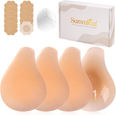 Push Up Sticky Bra, Invisible Adhesive Nipple Covers with Lift Tape (2 Pairs) in Saudi Arabia