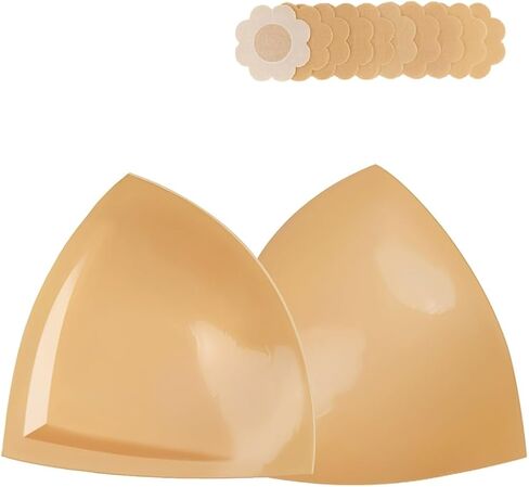 DEPOVOR Large Size Double-Sided Sticky Inserts Lightly Padded for D+ Cups, Reusable Adhesive Lifting Bras for Large Bust in Saudi Arabia
