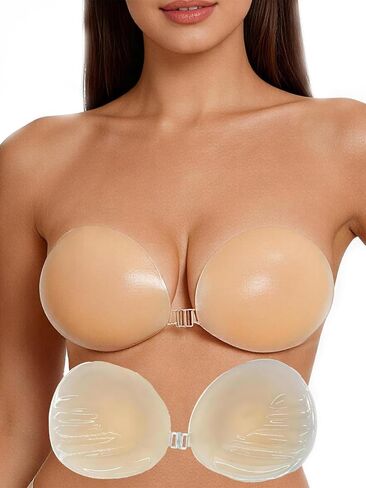 Rosefly Liquid Silicone Sticky Bra, Strapless Push Up with Palm Support, Reusable Invisible Adhesive Bra for Women in Saudi Arabia