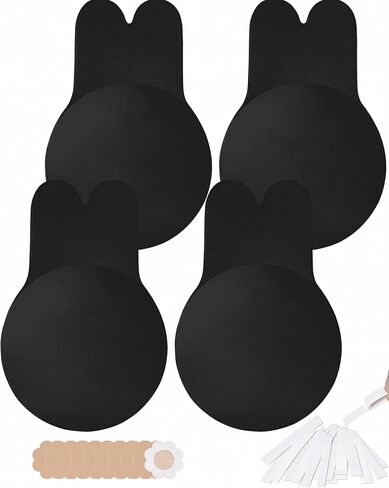 Sticky Bra for Women,Rabbit Ear Lift Up Adhesive Bras,Backless Strapless Push Up Bra for Deep V Dresses, with Nipple Covers in Kuwait