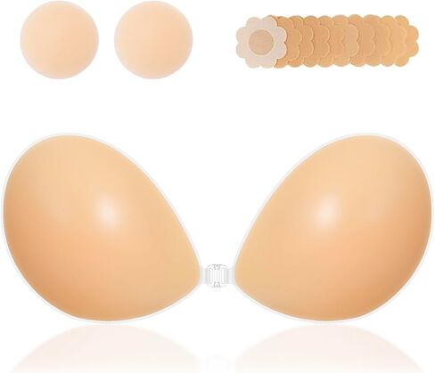 MITALOO Sticky Bra Push up Silicone Adhesive Bra Invisible Reusable Viscous Strapless Backless for Dress Women in Saudi Arabia