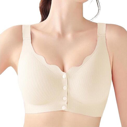 Gailife Jelly Front Closure Bras for Women Wireless No Underwire Comfort Convenient Seamless Supportive Mastectomy Bralettes in Saudi Arabia