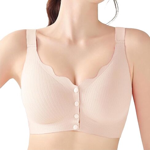 Gailife Jelly Front Closure Bras for Women Wireless No Underwire Comfort Convenient Seamless Supportive Mastectomy Bralettes in Saudi Arabia