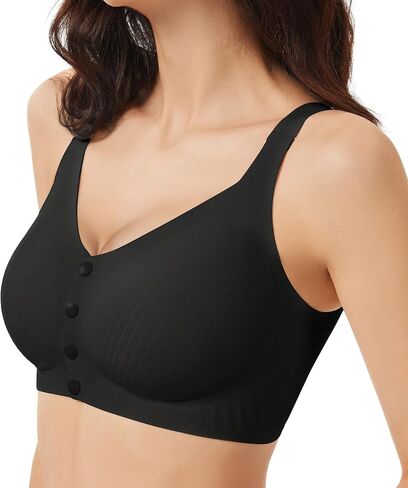 Gailife Jelly Front Closure Bras for Women Wireless No Underwire Comfort Convenient Seamless Supportive Mastectomy Bralettes in Saudi Arabia