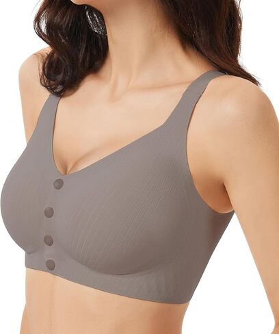 Gailife Jelly Front Closure Bras for Women Wireless No Underwire Comfort Convenient Seamless Supportive Mastectomy Bralettes in Saudi Arabia