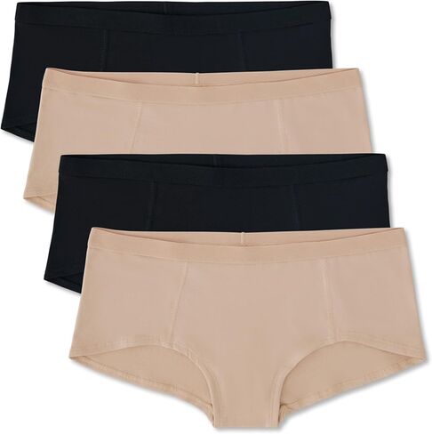 Pact Organic Cotton Women's Everyday Boy Short Underwear, 4 Pack in Kuwait