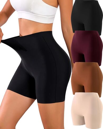Knowyou Womens Seamless Boy Shorts Underwear No Show Boxer Briefs Stretch High Waisted Panties for Ladies Shorts Anti Chafing in Saudi Arabia