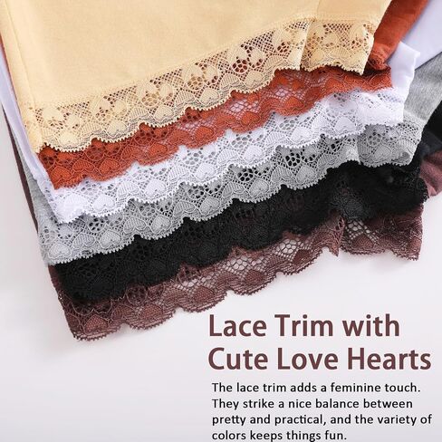 FINETOO 6 Pack Womens Underwear Cotton Boy Shorts High Waisted Full Coverage Boxer Briefs Sexy Lace Panties for Lady Girls in Kuwait