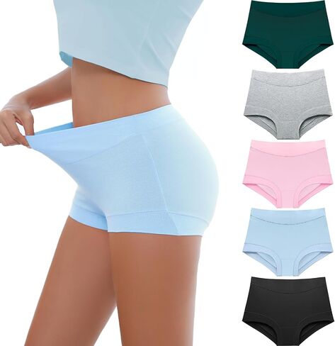 Migbean Boy Shorts Underwear for Women - Boxers for Women, Women's Cotton Underwear Boyshorts in Saudi Arabia
