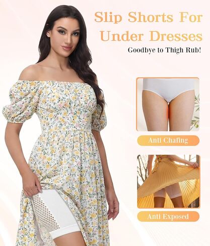 Yeblues Cooling Slip Shorts for Under Dress Women, Anti Chafing Thigh Seamless Short, Breathability Boyshorts in Saudi Arabia