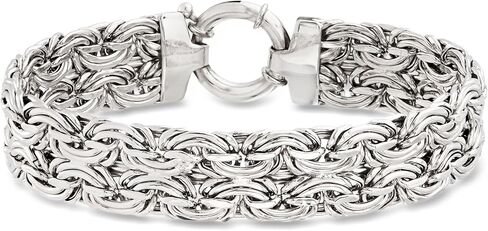 Ross-Simons Sterling Silver Wide Byzantine Bracelet. 8 inches in Saudi Arabia
