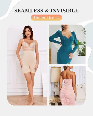 BESTENA Shapewear Shorts,High Waisted Shapewear for Women Tummy Control,Seamless Body Shaper Shorts Thigh Slimmer in Saudi Arabia