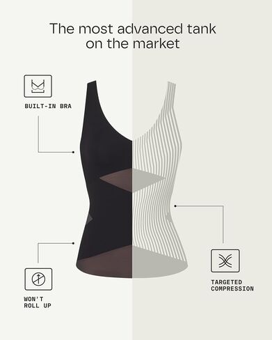 HONEYLOVE LiftWear Tank - Shapewear Top for Women with Built in Bra - Tummy Control Shirt in Saudi Arabia