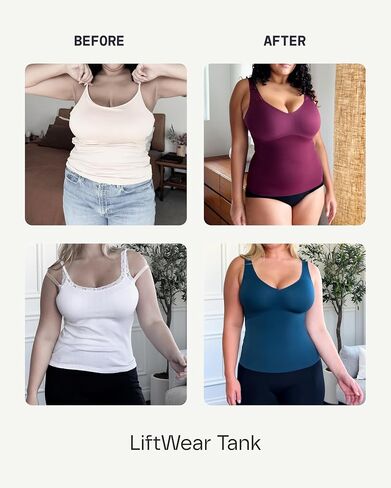 HONEYLOVE LiftWear Tank - Shapewear Top for Women with Built in Bra - Tummy Control Shirt in Saudi Arabia