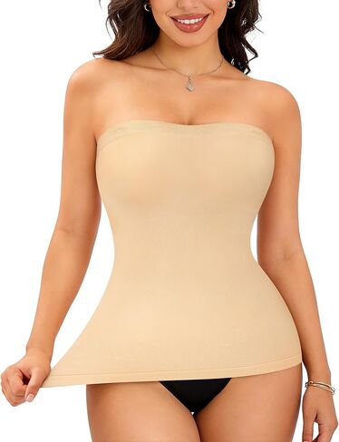 LODAY Strapless Shapewear Tank Top Compression Tanks for Women Tummy Control Body Shaper Tube Tops in Saudi Arabia