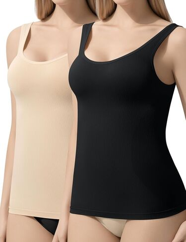 Esa Liang Shapewear Tummy Control Crew Neck Compression Tanks for Women Camisole Womens Tank Tops Daily Seamless Body Shaper in Saudi Arabia