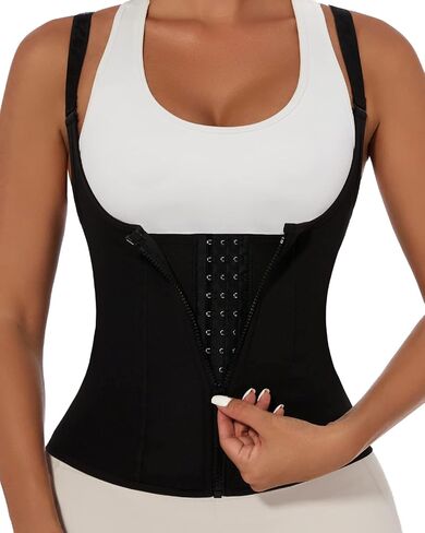 YADIFEN Waist Trainer for Women,Zipper Corset Body Shaper for Tummy Control Neoprene Cincher Sweat Sauna Vest Tank Top in Saudi Arabia