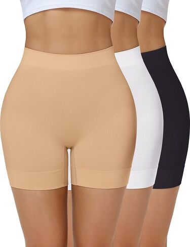 Niceuare 3 Pack Slip Shorts for Under Dresses，Women Anti Chafing Shorts Smooth Boyshorts Panties Underwear in Saudi Arabia
