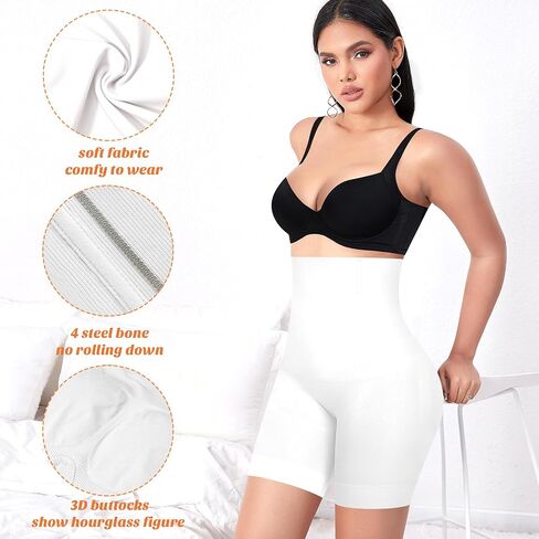 Werena Shapewear Shorts Tummy Control for Women High Waisted Body Shaper Underwear Slimming Slip Shorts Under Dresses in Kuwait