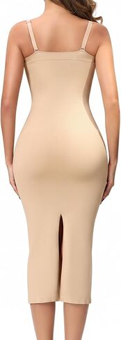 Strapless Shapewear Slip for Women, Tummy Control Full Slip Dress, Seamless Back Slit Body Shaper in Kuwait