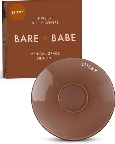 Bare Babe Sensitive No Nipple Reusable Silicone Nipple Covers - Waterproof, Nude, 4 Shades - Sticky Breast Stickers in Saudi Arabia