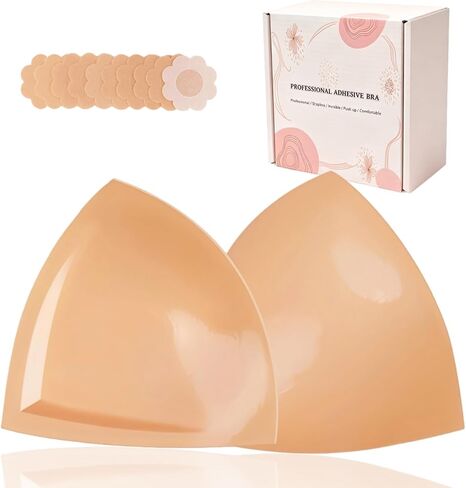 DEPOVOR Double-Sided Adhesive Bra Inserts, Large Size Lightly Padded for D+ Cups, Reusable Lifting Enhancers for Large Busts in Saudi Arabia