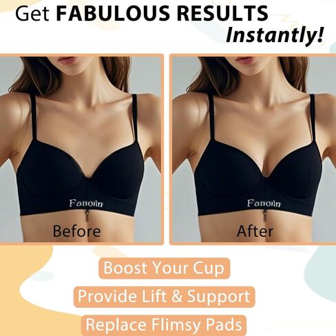 Nimiah Super Thick Push-up Inserts - 2 Pairs Sew in Bra Cups for Dress Breast Enhancer Add Cleavage in Swimsuit Sports Tops in Kuwait