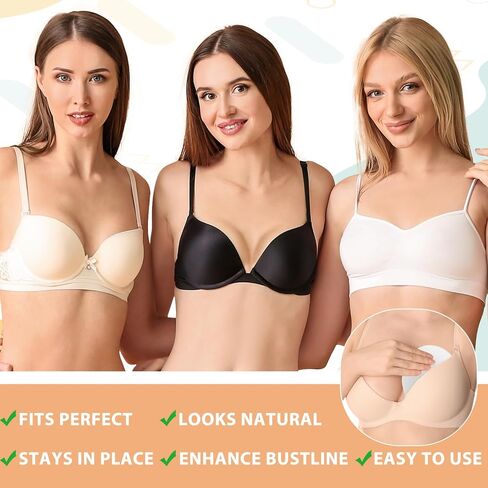 Nimiah Super Thick Push-up Inserts - 2 Pairs Sew in Bra Cups for Dress Breast Enhancer Add Cleavage in Swimsuit Sports Tops in Kuwait