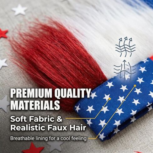 USA 4th of July Outfits Accessories for Men Red White and Blue Hair/Hat, American Flag Headband Fourth of July Outfit Accessories, Olympic Team USA Soccer Fans Patriotic Party Costumes in Kuwait