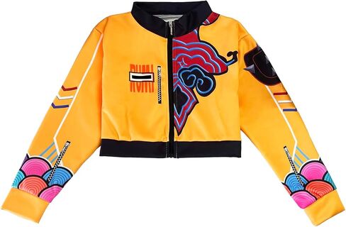 Girls Cosplay Costume, 3-13 Years Kids Lining Jacket Shorts 3PCS Uniform Outfits with Wig in Saudi Arabia