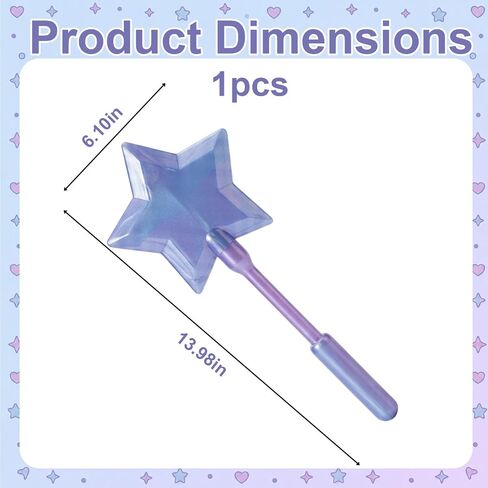 1PCS Credit Card Wand, Magic Tap to Pay Wand for Easy Checkout, Star Magic Wands Digital Payment Tool, Fairy Wand Credit Card Holder for Themed Parties and Cosplay Events Purple in Saudi Arabia